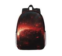 RLDOBOFE Backpack for Men Women Casual Daypack Darkness Bursts into Red Light Laptop Backpack 15 In Lightweight Travel Backpack for Work Hiking