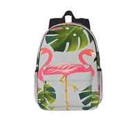 RLDOBOFE Backpack for Men Women Casual Daypack Flamingo Palm Trees Leaf (2) Laptop Backpack 15 In Lightweight Travel Backpack for Work Hiking