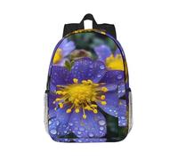RLDOBOFE Backpack for Men Women Casual Daypack Growing Purple Flowers Laptop Backpack 15 In Lightweight Travel Backpack for Work Hiking