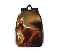 RLDOBOFE Backpack for Men Women Casual Daypack Hand Drawn Squirrel Laptop Backpack 15 In Lightweight Travel Backpack for Work Hiking