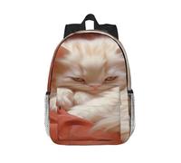 RLDOBOFE Backpack for Men Women Casual Daypack Hazy Cat Laptop Backpack 15 In Lightweight Travel Backpack for Work Hiking