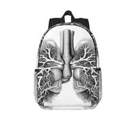 RLDOBOFE Backpack for Men Women Casual Daypack Lungs Vector Image Laptop Backpack 15 In Lightweight Travel Backpack for Work Hiking