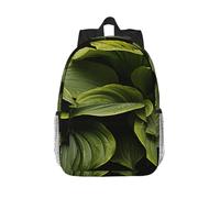 RLDOBOFE Backpack for Men Women Casual Daypack Moist Hosta Leaves Laptop Backpack 15 In Lightweight Travel Backpack for Work Hiking