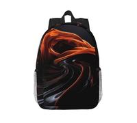 RLDOBOFE Backpack for Men Women Casual Daypack Orange Swirl Shaped Ornament Laptop Backpack 15 In Lightweight Travel Backpack for Work Hiking