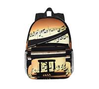 RLDOBOFE Backpack for Men Women Casual Daypack Piano Violin and Music Notes Laptop Backpack 15 In Lightweight Travel Backpack for Work Hiking