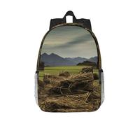 RLDOBOFE Backpack for Men Women Casual Daypack Pile of Hay Laptop Backpack 15 In Lightweight Travel Backpack for Work Hiking
