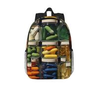 RLDOBOFE Backpack for Men Women Casual Daypack Pill Clustering Laptop Backpack 15 In Lightweight Travel Backpack for Work Hiking