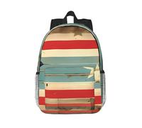 RLDOBOFE Backpack for Men Women Casual Daypack Puerto Rico Flag Laptop Backpack 15 In Lightweight Travel Backpack for Work Hiking