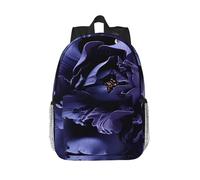 RLDOBOFE Backpack for Men Women Casual Daypack Purple Flower Texture Laptop Backpack 15 In Lightweight Travel Backpack for Work Hiking