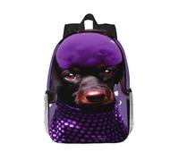RLDOBOFE Backpack for Men Women Casual Daypack purple Poodle Polka Dot Laptop Backpack 15 In Lightweight Travel Backpack for Work Hiking