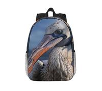 RLDOBOFE Backpack for Men Women Casual Daypack Realistic Pelican Laptop Backpack 15 In Lightweight Travel Backpack for Work Hiking