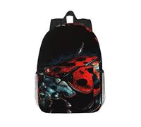 RLDOBOFE Backpack for Men Women Casual Daypack Red Ladybug Pattern Laptop Backpack 15 In Lightweight Travel Backpack for Work Hiking