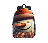 RLDOBOFE Backpack for Men Women Casual Daypack Snowman Wearing Hat Laptop Backpack 15 In Lightweight Travel Backpack for Work Hiking