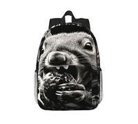 RLDOBOFE Backpack for Men Women Casual Daypack Squirrel Opens Its Mouth Laptop Backpack 15 In Lightweight Travel Backpack for Work Hiking