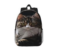 RLDOBOFE Backpack for Men Women Casual Daypack Tabby Cat Laptop Backpack 15 In Lightweight Travel Backpack for Work Hiking