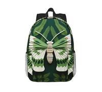 RLDOBOFE Backpack for Men Women Casual Daypack White Moth Laptop Backpack 15 In Lightweight Travel Backpack for Work Hiking