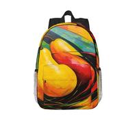 RLDOBOFE Backpack for Men Women Casual Daypack Yellow Mango Laptop Backpack 15 In Lightweight Travel Backpack for Work Hiking