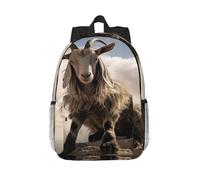 RLDOBOFE Backpack for Men Women Casual Daypack Young Goat Laptop Backpack 15 In Lightweight Travel Backpack for Work Hiking