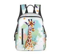RLDOBOFE Backpack Travel Casual Daypack for Men Women Giraffe art illustration Laptop Backpack Lightweight Double Shoulder Bag for Work Hiking, Black, One Size, Black, One Size