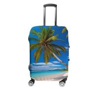 RLDOBOFE Beach And Coconut Tree Baggage Cover for Travel, Washable Suitcase Covers for Home, Dustproof Luggage Protector Skins with Zippers, Protector Anti Scratch, Luggage Covers, white, M, Luggage