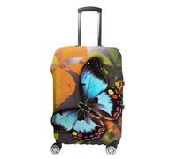 RLDOBOFE Beauty Animal Butterfly Travel Luggage Cover Anti Scratch Suitcase Protector Washable Elastic Baggage Cover, white, L, Stylish