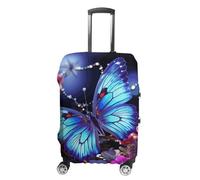 RLDOBOFE Beauty Butterfly Baggage Cover for Travel, Washable Suitcase Covers for Home, Dustproof Luggage Protector Skins with Zippers, Protector Anti Scratch, Luggage Covers, white, XL, Luggage Case