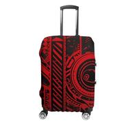 RLDOBOFE Black And Red Baggage Cover for Travel, Washable Suitcase Covers for Home, Dustproof Luggage Protector Skins with Zippers, Protector Anti Scratch, Luggage Covers, white, Small, Luggage Case
