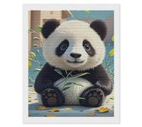 RLDOBOFE Black and White Panda Diamond Painting Kit for Adults Round 5d Diamond Art Kits for Beginners DIY Full Drill Diamonds Dots Painting Gem Arts Crafts Home Wall Decor Gift 16"x20"