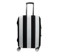 RLDOBOFE Black And-White Stripes Baggage Cover for Travel, Washable Suitcase Covers for Home, Dustproof Luggage Protector Skins with Zippers, Protector Anti Scratch, Luggage Covers, white, Small