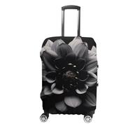 RLDOBOFE Black Flower Travel Luggage Cover Anti Scratch Suitcase Protector Washable Elastic Baggage Cover, white, M, Stylish