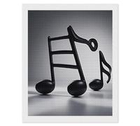 RLDOBOFE Black White Music Note Diamond Painting Kit for Adults Round 5d Diamond Art Kits for Beginners DIY Full Drill Diamonds Dots Painting Gem Arts Crafts Home Wall Decor Gift 16"x20"