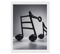 RLDOBOFE Black White Music Note Diamond Painting Kit for Adults Round 5d Diamond Art Kits for Beginners DIY Full Drill Diamonds Dots Painting Gem Arts Crafts Home Wall Decor Gift 12"x16"