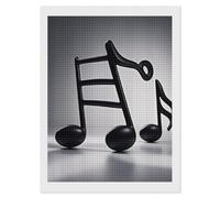 RLDOBOFE Black White Music Note Diamond Painting Kit for Adults Square 5D Diamond Art Kits for Beginners DIY Full Drill Diamonds Dots Painting Gem Arts Crafts Home Wall Decor Gift 12"x16"