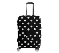 RLDOBOFE Black White Polka Dots Baggage Cover for Travel, Washable Suitcase Covers for Home, Dustproof Luggage Protector Skins with Zippers, Protector Anti Scratch, Luggage Covers, white, XL, Luggage