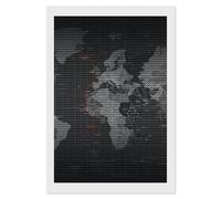 RLDOBOFE Black World Map Diamond Painting Kit for Adults Round 5d Diamond Art Kits for Beginners DIY Full Drill Diamonds Dots Painting Gem Arts Crafts Home Wall Decor Gift 8"x12"