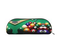 RLDOBOFE Blue Flame Pencil Pouch Leather,Small Pen Bags With Zipper For Pencils,Pens,Markers,Makeups,Change,Coins, Billiards, One Size