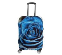 RLDOBOFE Blue Rose Baggage Cover for Travel, Washable Suitcase Covers for Home, Dustproof Luggage Protector Skins with Zippers, Protector Anti Scratch, Luggage Covers, white, XL, Luggage Case Cover