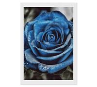 RLDOBOFE Blue Rose Diamond Painting Kit for Adults Square 5D Diamond Art Kits for Beginners DIY Full Drill Diamonds Dots Painting Gem Arts Crafts Home Wall Decor Gift 8"x12"