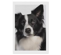RLDOBOFE Border Collie Diamond Painting Kit for Adults Round 5d Diamond Art Kits for Beginners DIY Full Drill Diamonds Dots Painting Gem Arts Crafts Home Wall Decor Gift 8"x12"