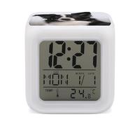 RLDOBOFE Border Collie Digital Alarm Clock with 7 Color Changing Wake Up Night Light with LED Temperature Date Display Battery Operated Gifts Room Decor for Home Bedroom