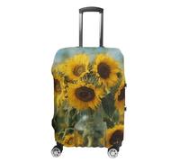 RLDOBOFE Bottle of Sunflowers Baggage Cover for Travel, Washable Suitcase Covers for Home, Dustproof Luggage Protector Skins with Zippers, Protector Anti Scratch, Luggage Covers, white, M, Luggage