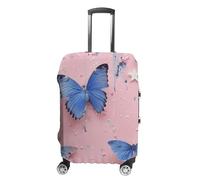 RLDOBOFE Butterflies And Stars Travel Luggage Cover Anti Scratch Suitcase Protector Washable Elastic Baggage Cover, white, L, Stylish
