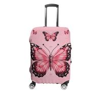 RLDOBOFE Butterfly Baggage Cover for Travel, Washable Suitcase Covers for Home, Dustproof Luggage Protector Skins with Zippers, Protector Anti Scratch, Luggage Covers, white, L, Luggage Case Cover
