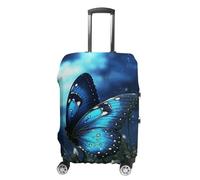RLDOBOFE Butterfly Night Travel Luggage Cover Anti Scratch Suitcase Protector Washable Elastic Baggage Cover, white, L, Stylish