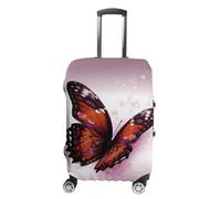 RLDOBOFE Butterfly Travel Luggage Cover Anti Scratch Suitcase Protector Washable Elastic Baggage Cover, white, Small, Stylish