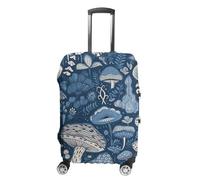 RLDOBOFE Cartoon Blue Mushroom Travel Luggage Cover Anti Scratch Suitcase Protector Washable Elastic Baggage Cover, white, L, Stylish
