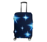 RLDOBOFE Cartoon Blue Star Baggage Cover for Travel, Washable Suitcase Covers for Home, Dustproof Luggage Protector Skins with Zippers, Protector Anti Scratch, Luggage Covers, white, Small, Luggage