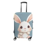 RLDOBOFE Cartoon Cute Bunny Baggage Cover for Travel, Washable Suitcase Covers for Home, Dustproof Luggage Protector Skins with Zippers, Protector Anti Scratch, Luggage Covers, white, L, Luggage Case