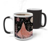 RLDOBOFE Ceramic Discoloration Mug for Office, 11 Oz Heat Changing Mugs for Party, Personalized Animals On The Field Coffee Cup with Handle, Funny Magic Tea Cups for Birthday Gifts