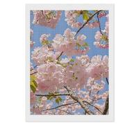 RLDOBOFE Cherry Blossom Diamond Painting Kit for Adults Square 5D Diamond Art Kits for Beginners DIY Full Drill Diamonds Dots Painting Gem Arts Crafts Home Wall Decor Gift 12"x16"